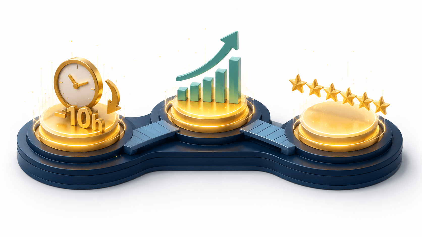 Guestio — -10h/semaine · +30% revenus · 4.9/5 satisfaction